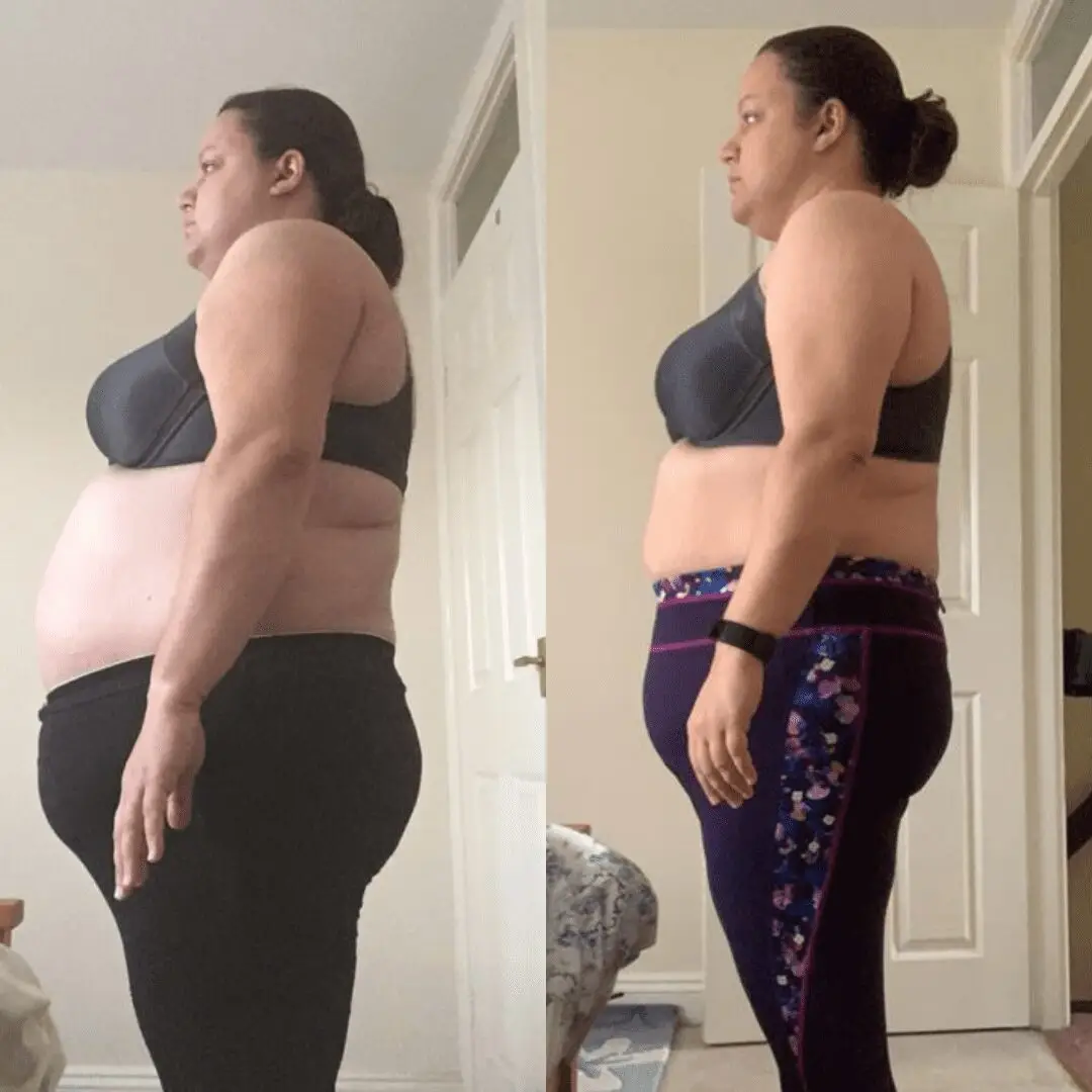 Before & after photo showing a woman's body transformation with personal training at Catalyst Training Co. gym in Randwick.